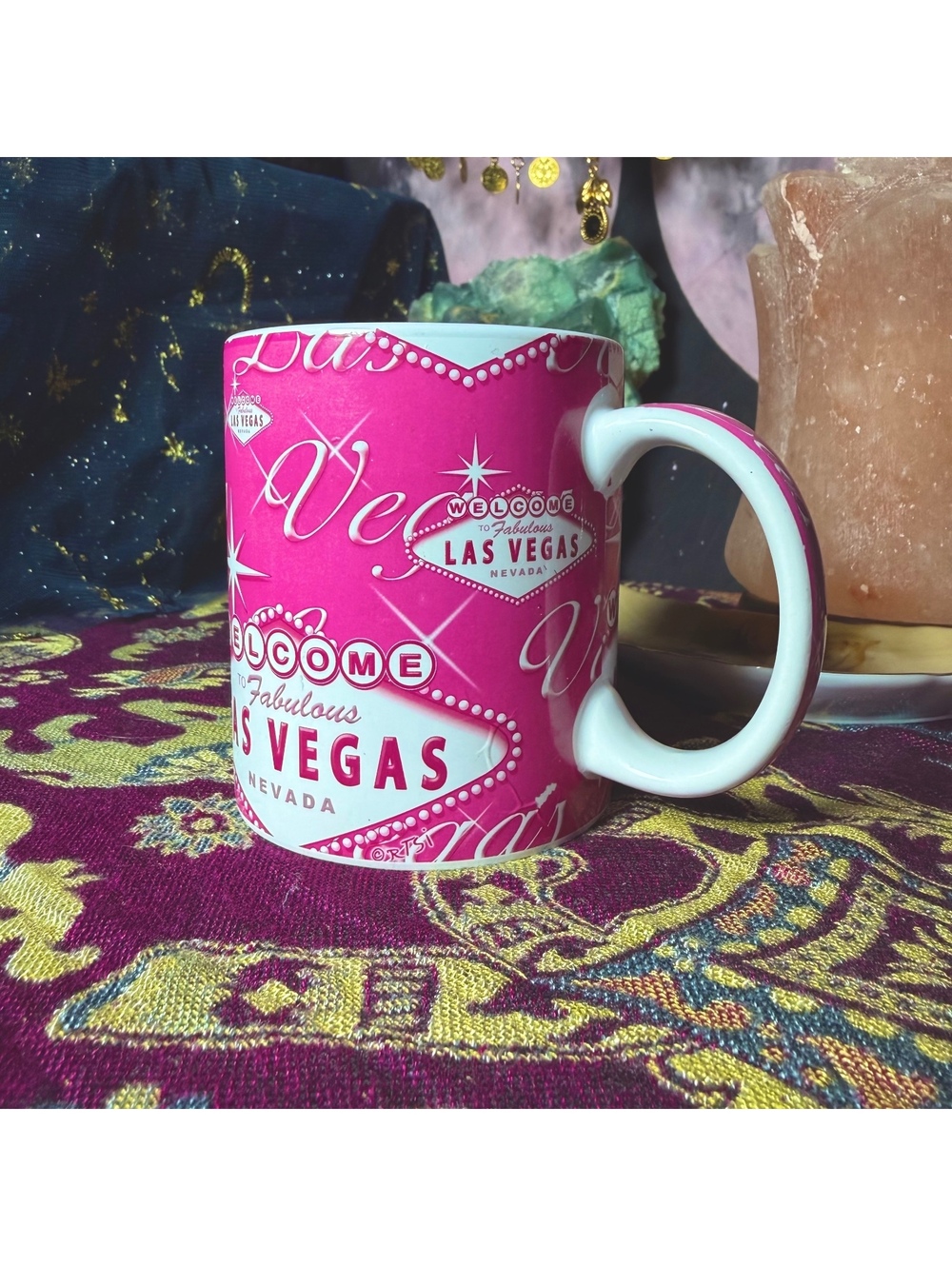 Pink & White Las Vegas Coffee Mug 2000’s